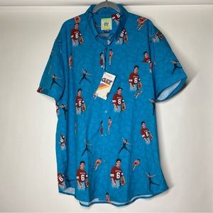 NEW RSVLTS The Roosevelts Men’s XXL Saved By The Bell AC Slater Button Up Shirt